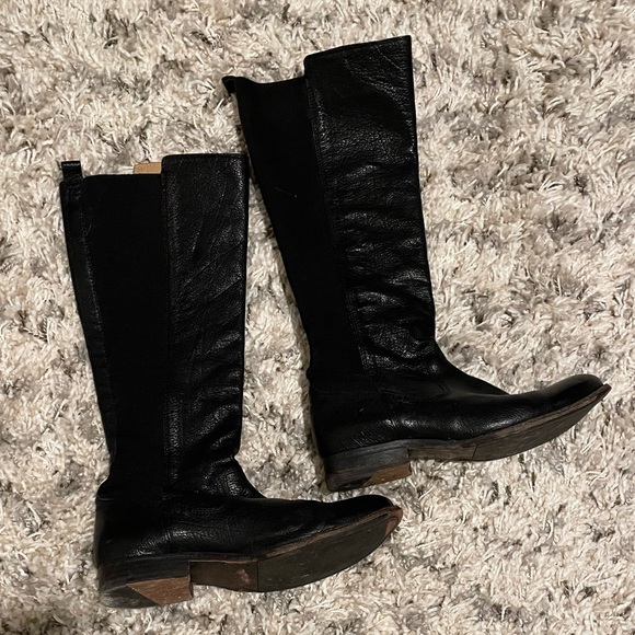 Frye Molly Gore Tall Leather Boots - Picture 4 of 9
